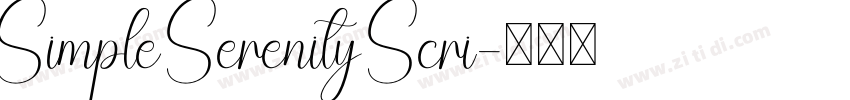 Simple Serenity Scri字体转换